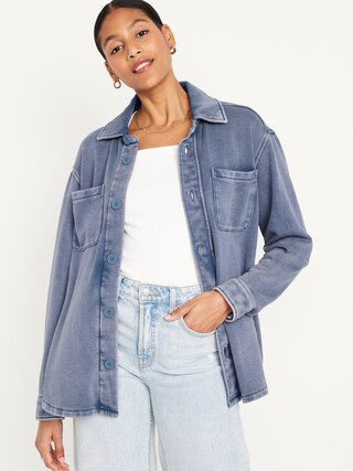 Fleece Tunic Shacket for Women | Old Navy (US)