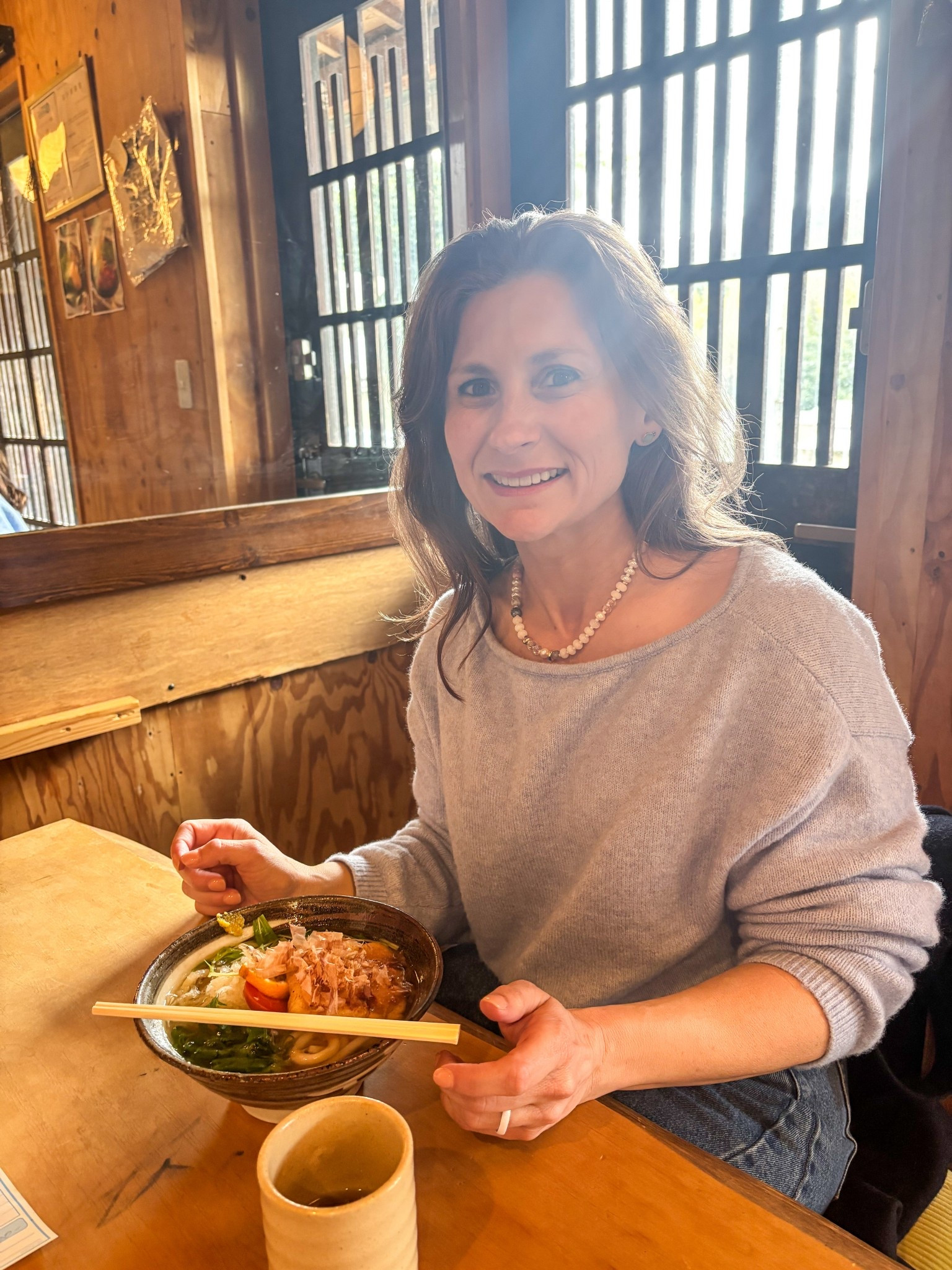 Found this small udon 🍜 cafe in Japan; wonderful soup made by two older ladies. 

Slash neck sweater for spring 

#LTKPetite #LTKdayinmylife #LTKSpringSale