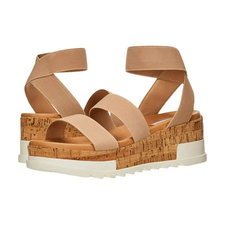 Steve Madden Bandi Cork-Wrapped Platform Wedge Sandal BLUSH (11 BLUSH) | Walmart (US)