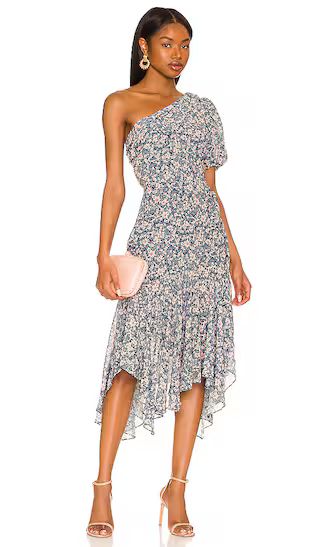 Santorini Dress in Blue Peach Multi Floral | Revolve Clothing (Global)