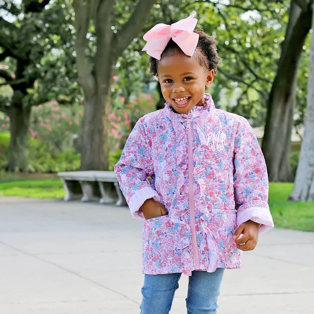 Flowers in Paris Quilted Ruffle Coat | Classic Whimsy