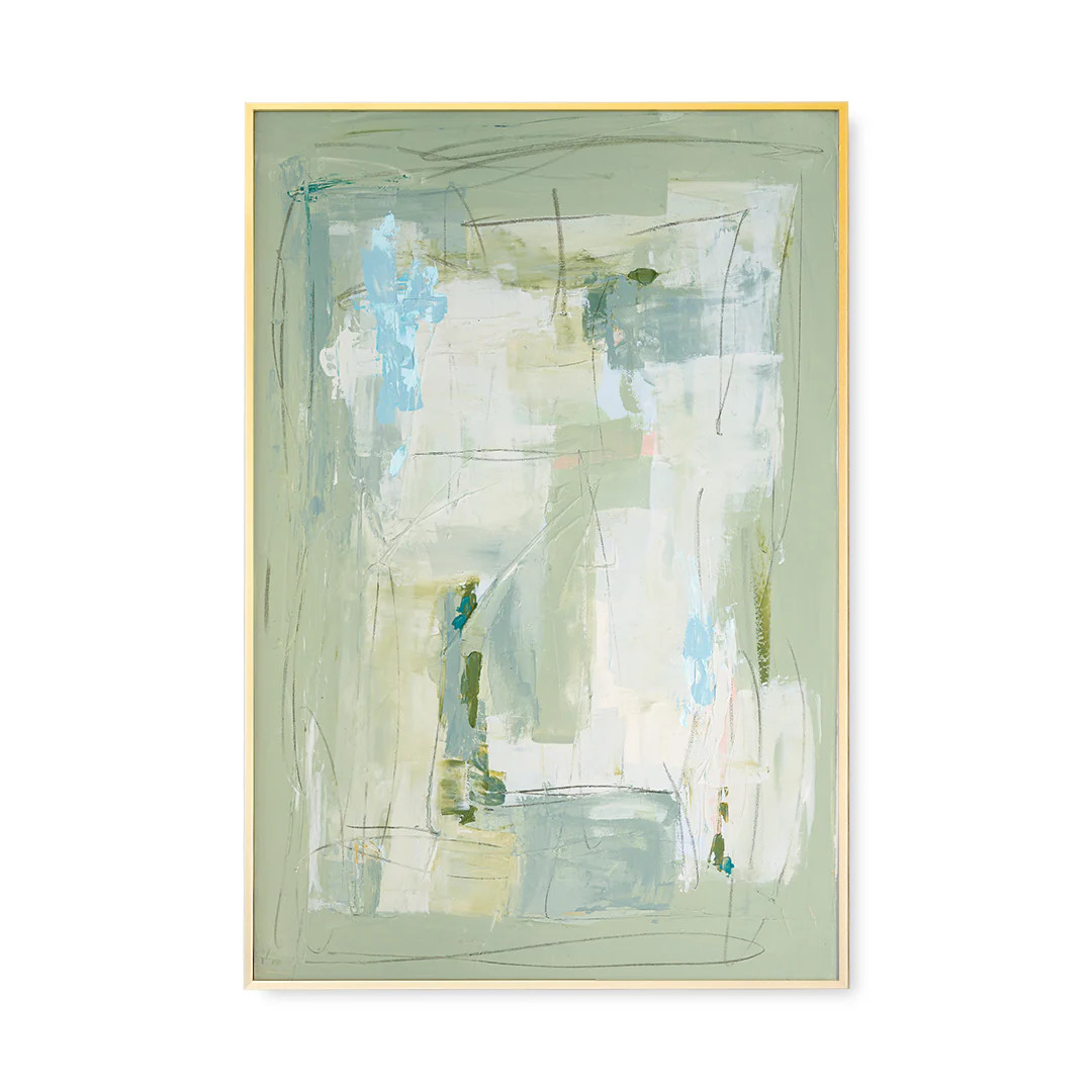Jump In Vertical by Cady Karras | Green Abstract Landscape Art Print | Urban Garden Prints