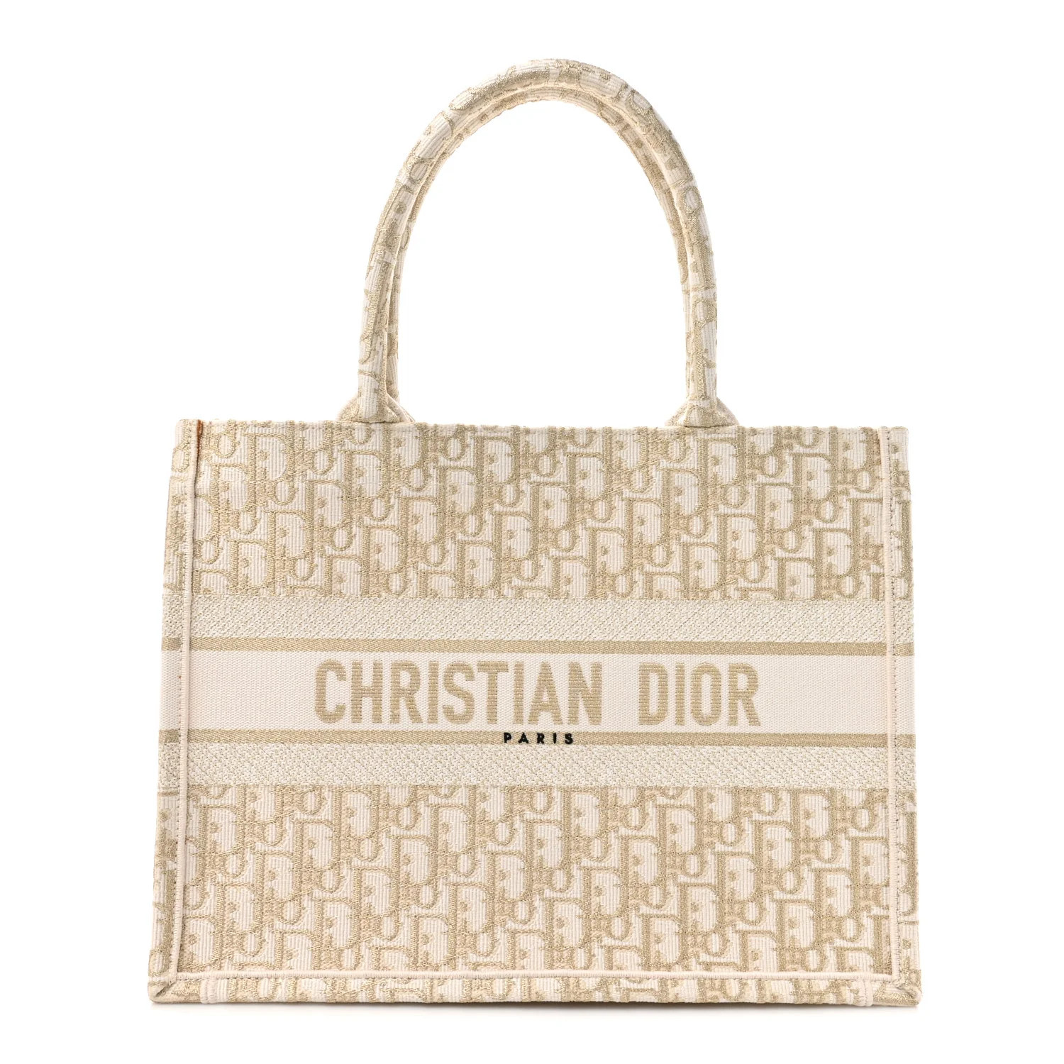 Oblique Medium Book Tote Gold Multicolor | FASHIONPHILE (US)