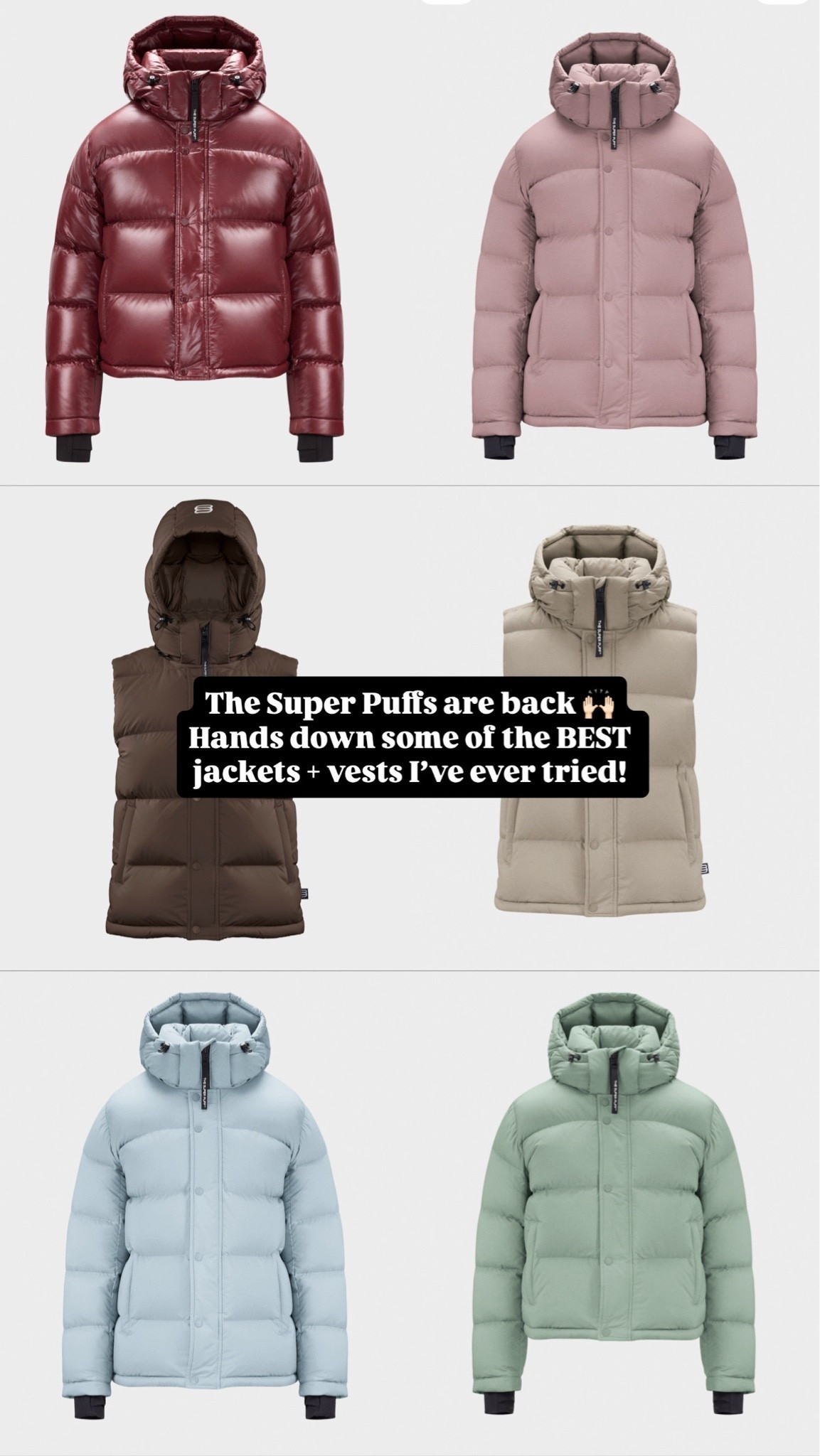 The Super Puffs are back 🙌🏻🤎 Hands down some of the BEST jackets + vests I’ve ever tried! So warm, comfy, and perfect for fall + winter. These are always some of my most-worn cold weather pieces!




#Aritzia #SuperPuff #AritziaSuperPuff #FallJackets #WinterStyle Aritzia Super Puff, Super Puff jacket, Super Puff vest, Aritzia fall jackets, warm winter jacket @Aritzia