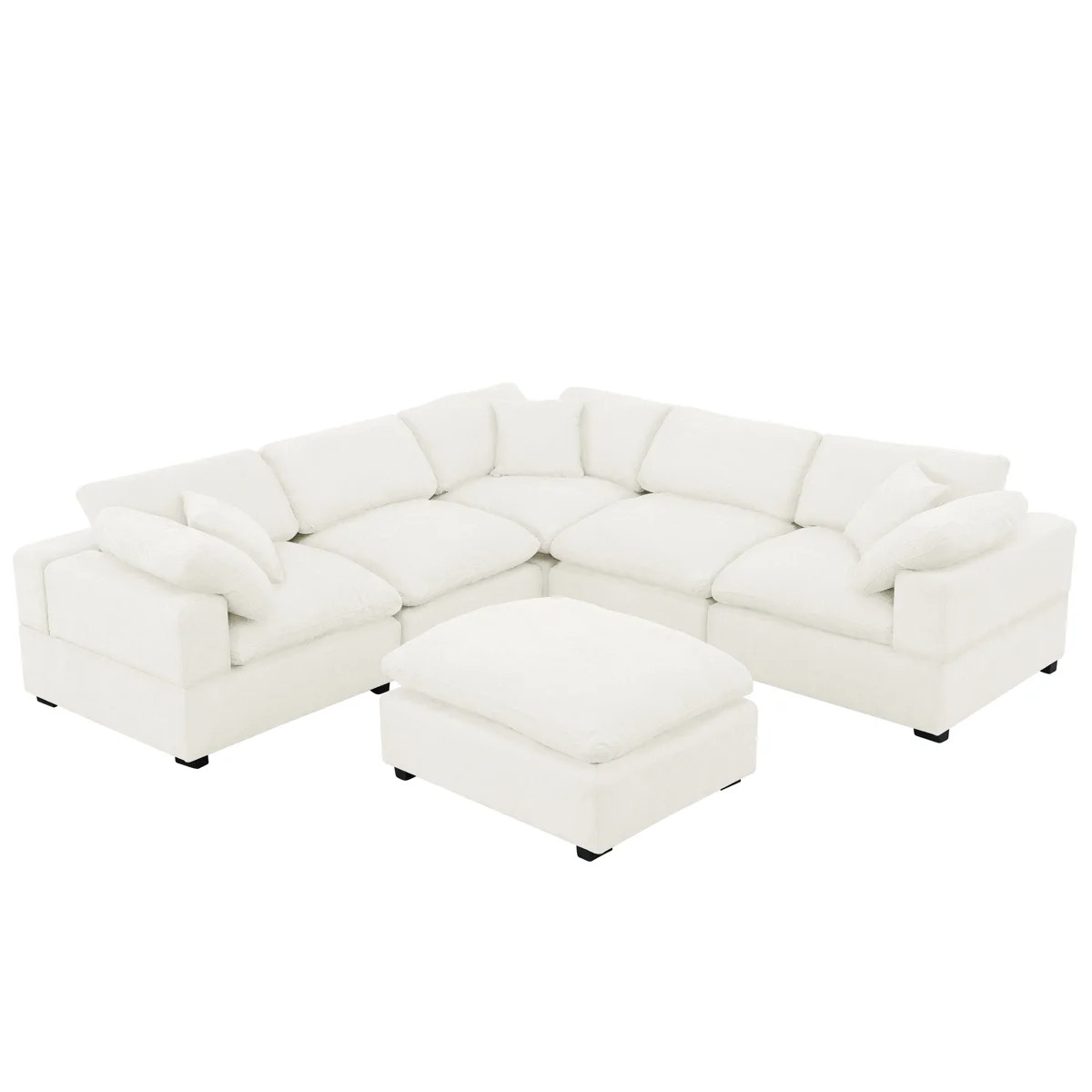 Wartow 6-Piece Upholstered Corner Sectional with Reversible Cushions | Wayfair North America
