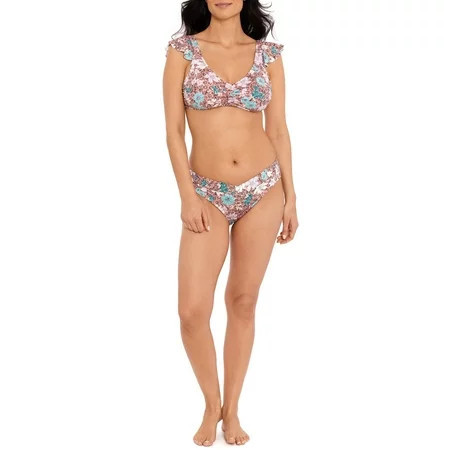 Time and Tru Women’s Print V-Waist Bikini Bottom | Walmart (US)