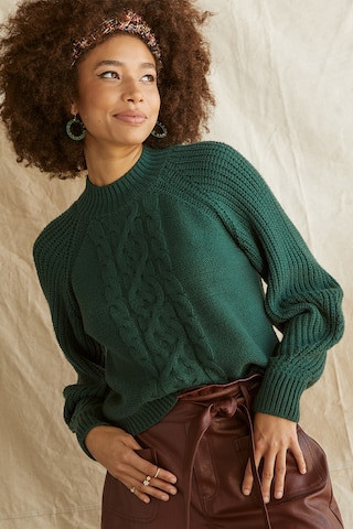 Rachel Mock Neck Cable Knit Sweater - francesca's | Francesca's