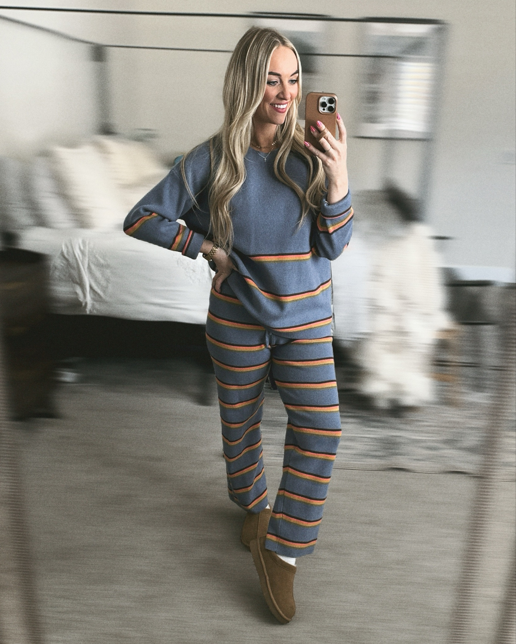 a matching set is my go-to! love the fun color scheme and stripes on this one & the quality is 12/10! 🩵 free people look for less! perfect r gift idea, too. #affordablewomensclothing #comfyoutfit #amazonset 

#LTKFindsUnder50 #LTKootd #LTKGiftGuide