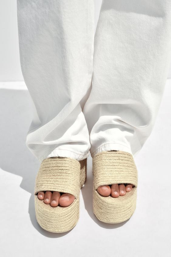 JUTE PLATFORM WEDGES | Zara US