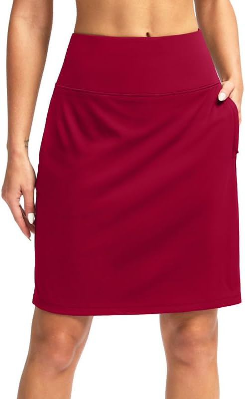 G Gradual 20" Golf Skorts Skirts for Women with Pockets Knee Length Skort Athletic Modest Long Te... | Amazon (US)