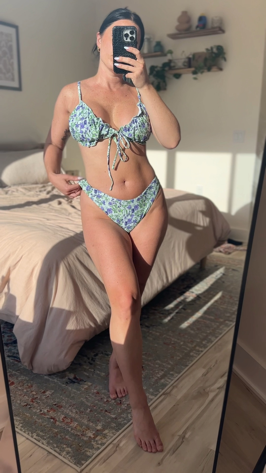 Floral ruffle bikini with tie front detail from Amazon- bathing suit- summer

#LTKFindsUnder50 #LTKSwim #LTKSeasonal