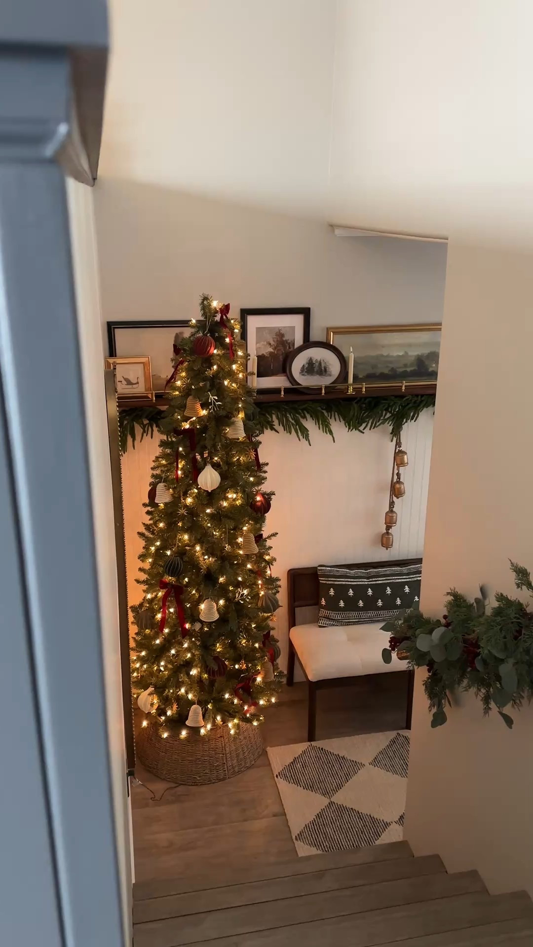 Can’t believe I haven’t added garland to my stair banister sooner!!😍

Christmas decor entryway 

#LTKHome #LTKSeasonal #LTKHoliday