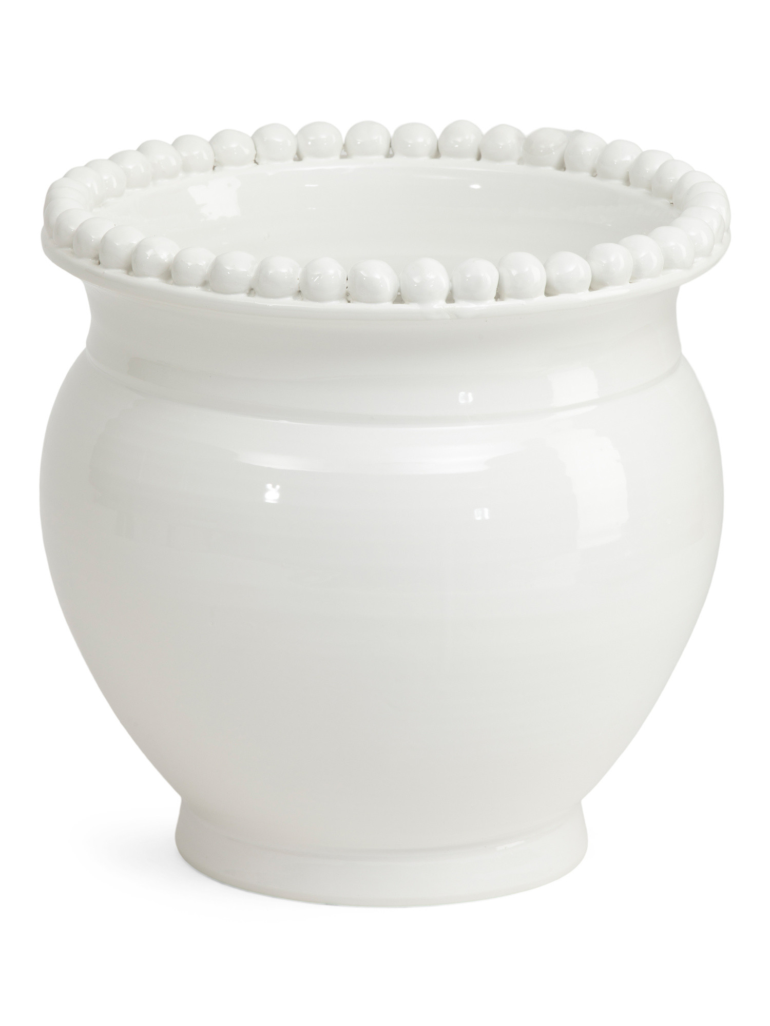 Handmade In Italy 10.5x10.75in Dotted Edge Ceramic Planter | TJ Maxx