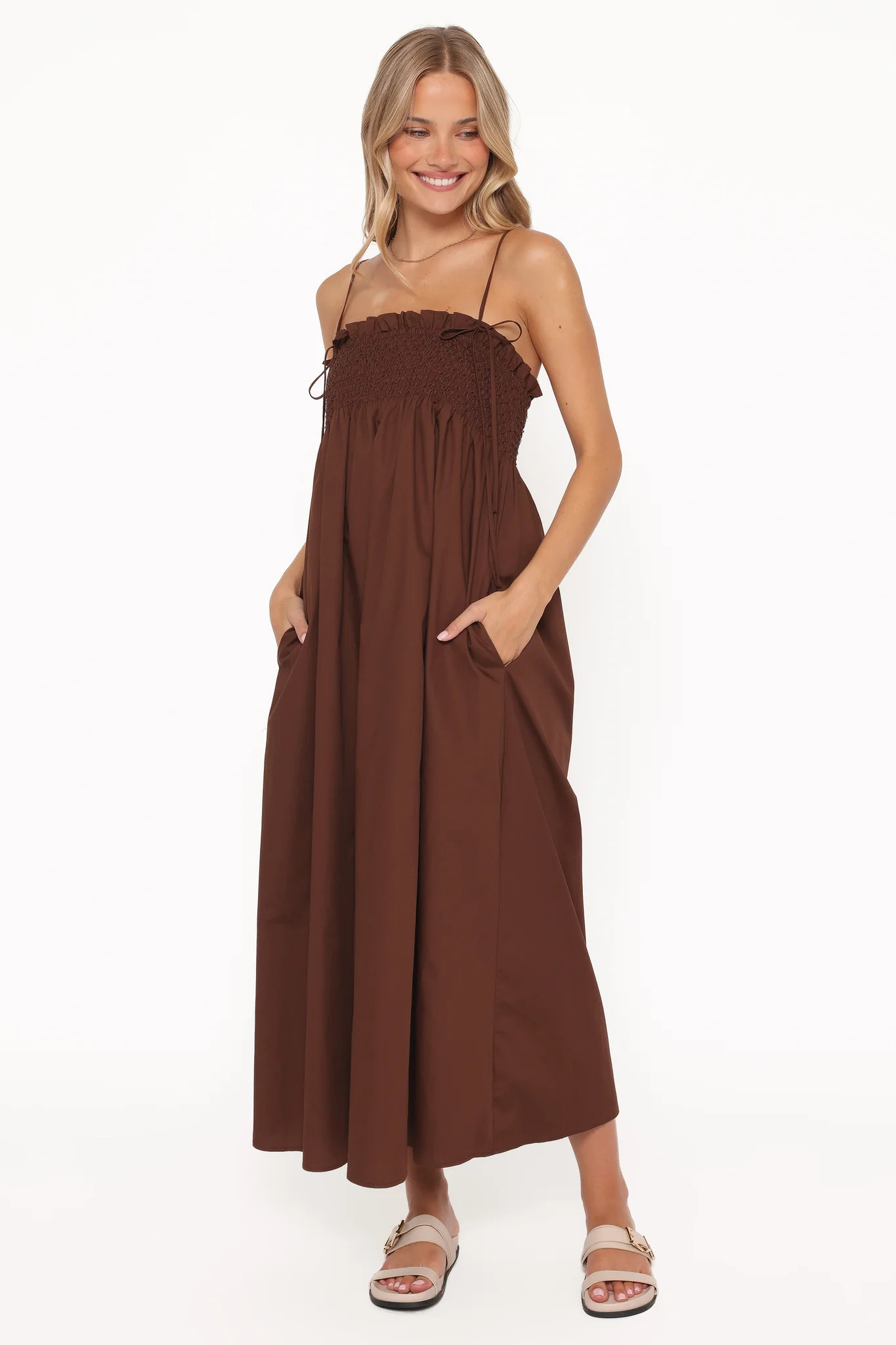 Josie Maxi Dress - Brown | Petal & Pup (US)