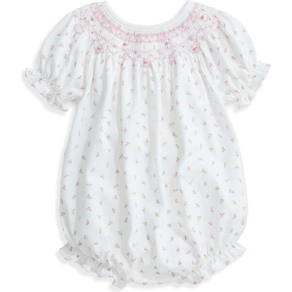 Smocked Pima Casey Bubble, Bitsy Berry | Maisonette