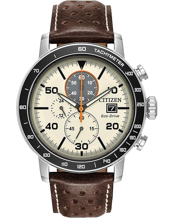 Citizen Men's Eco-Drive Weekender Brycen Chronograph Watch in Stainless Steel | Amazon (US)