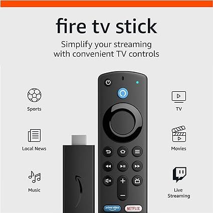 Amazon Fire TV Stick, fast HD streaming, free & live TV, quick app starts, Alexa Voice Remote wit... | Amazon (US)