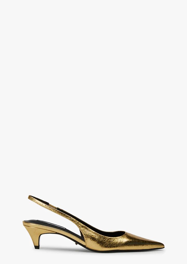 Danni Gold Vintage Metal Heels | Tony Bianco US