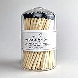 Banter & Bliss Modern Matchstick Bottle with Striker · 100 Long Black Safety Matches | Amazon (US)