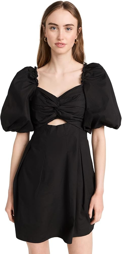 MOON RIVER Women's Puff Sleeve Twisted Bodice Mini Dress | Amazon (US)