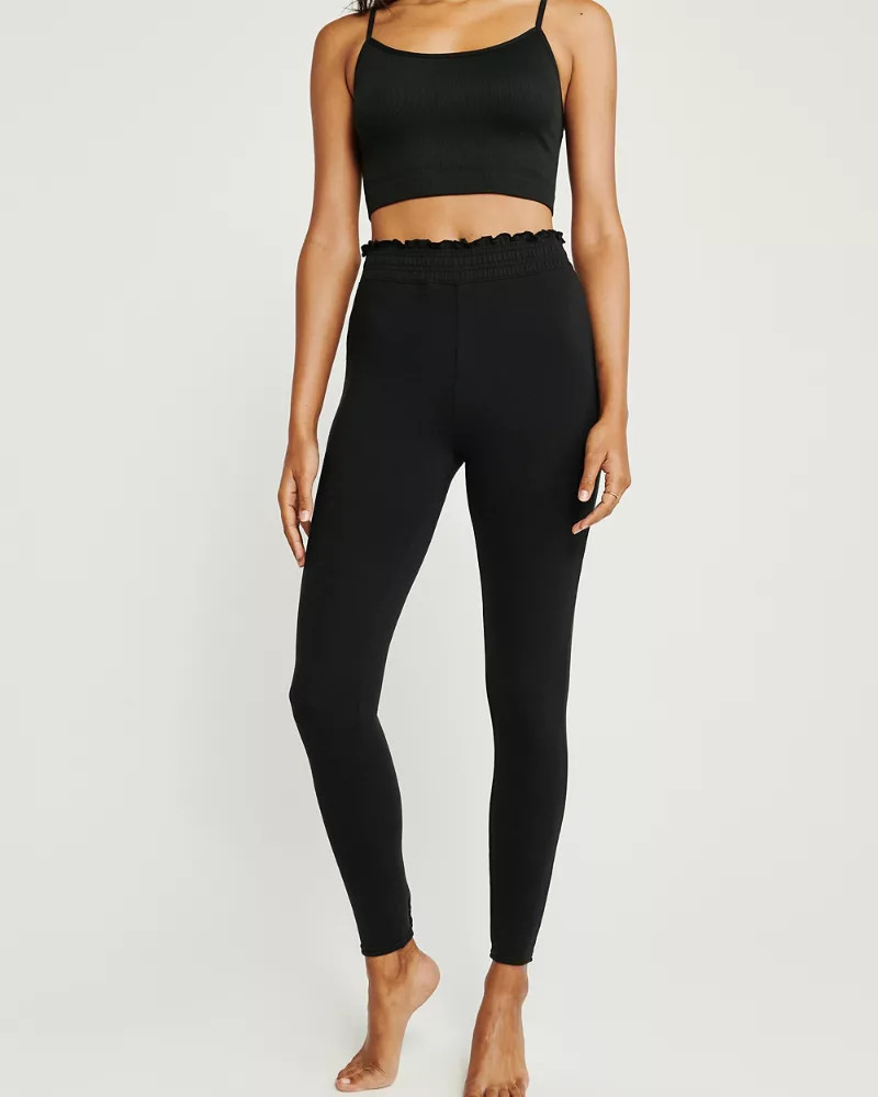 Ruffle-Waist Legging | Abercrombie & Fitch US & UK