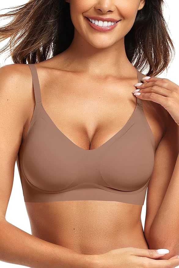 Vertvie Womens Seamless Bra No Underwire Comfort Push Up Bras Buttery Soft Wireless Bralette Full... | Amazon (US)