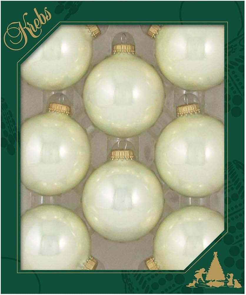 Glass Christmas Tree Ornaments - 67mm / 2.63" [8 Pieces] Designer Balls from Christmas By Krebs S... | Amazon (US)