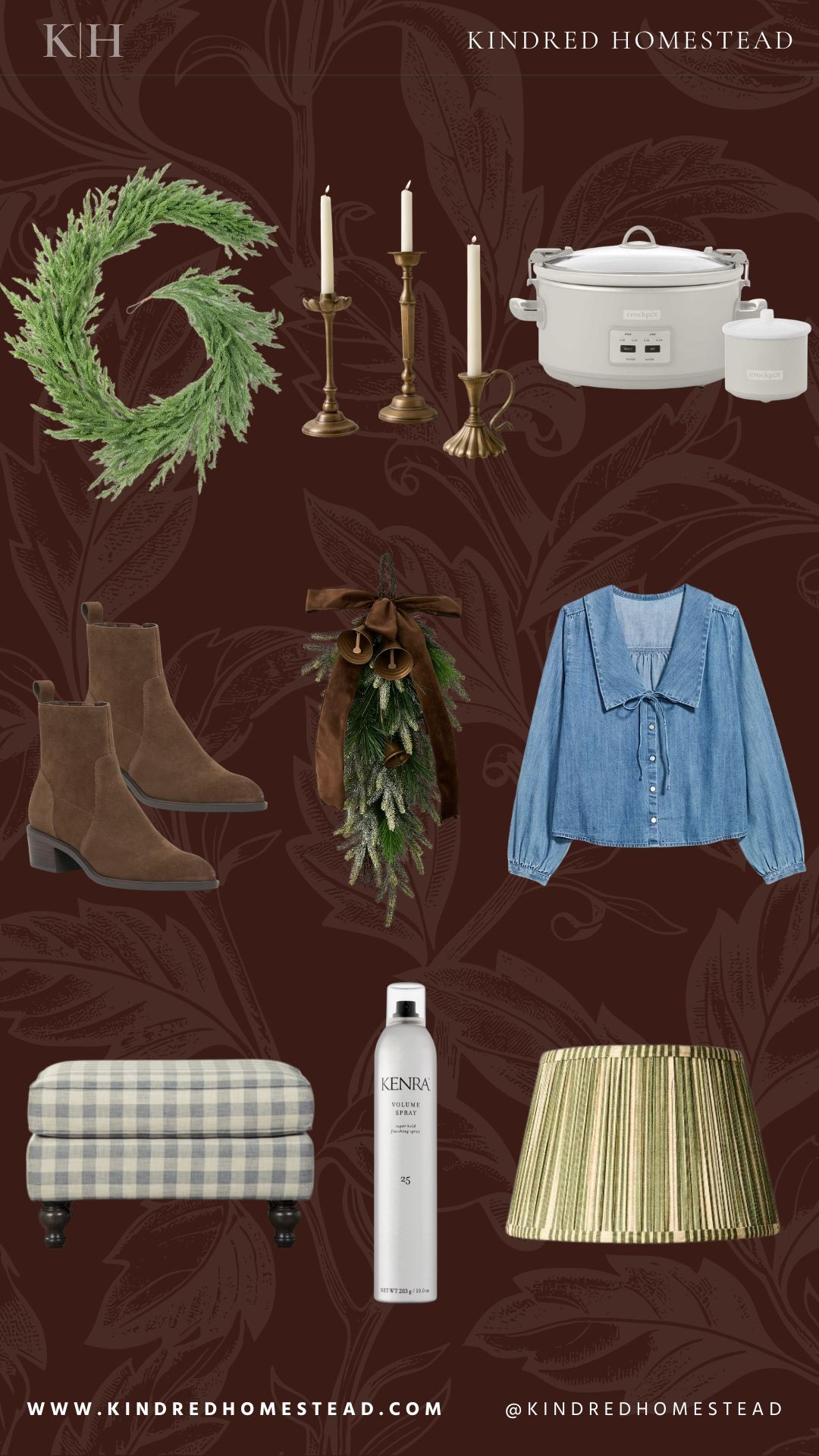 Touches of tradition for the cozy season ahead 🍂 From brass candlesticks to velvet bows, these are the little details that make home feel warm and lived-in. Linking these timeless finds for your winter home.


#kindredhomestead #classicdecor #winterhome #vintageinspiredhome #homefinds #amazonhome #holidaydecor #cozyseason #homestyling #interiorinspo


#LTKHome #LTKStyleTip #LTKSeasonal