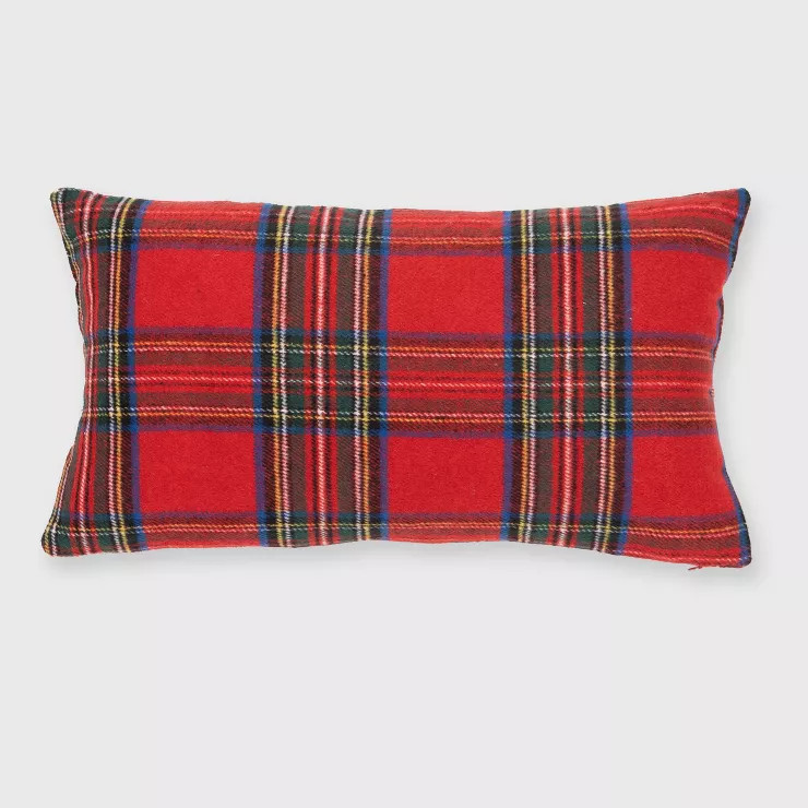 Christmas Plaid Throw Pillow - Evergrace | Target