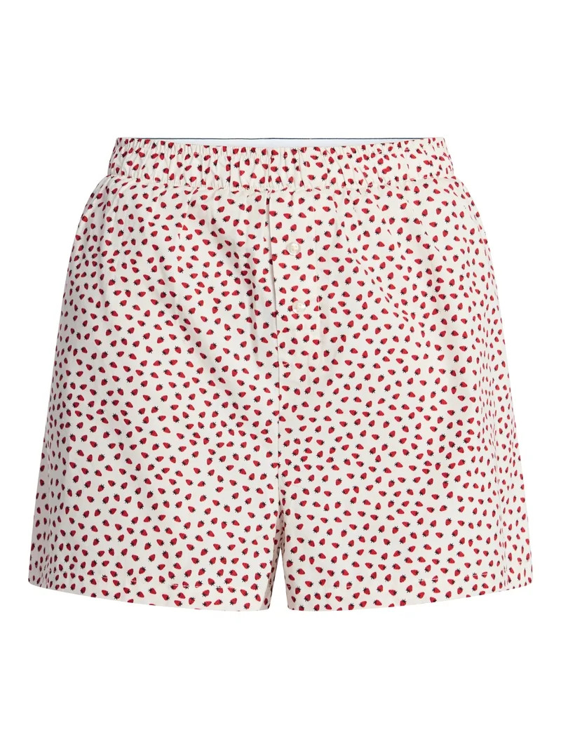 No Boundaries Sleepwear Cotton Boxer Shorts, 3'' Inseam, Women's XS-XXL | Walmart (US)