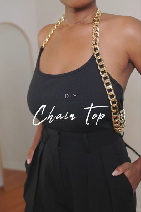 Everything you need to make this DIY chain top perfect for the holidays and more! 

#LTKstyletip