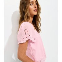 Women's Pink Embroidered Square Neck Blouse New Look | New Look (UK)