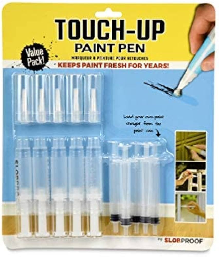 Slobproof SLB002 Fillable Brush Pens for Interior Touch Ups to Drywall, Cabinets & Furniture | St... | Amazon (US)