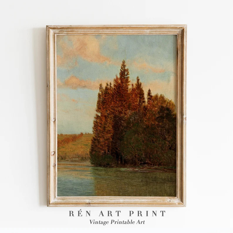 Fall Landscape Wall Art Autumn Landscape Painting Nature - Etsy | Etsy (US)