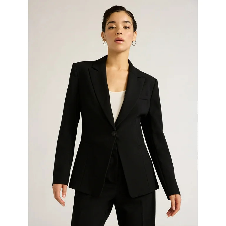 Sofia Jeans Women's Twill Single Breasted Blazer, Sizes XS-XXL | Walmart (US)