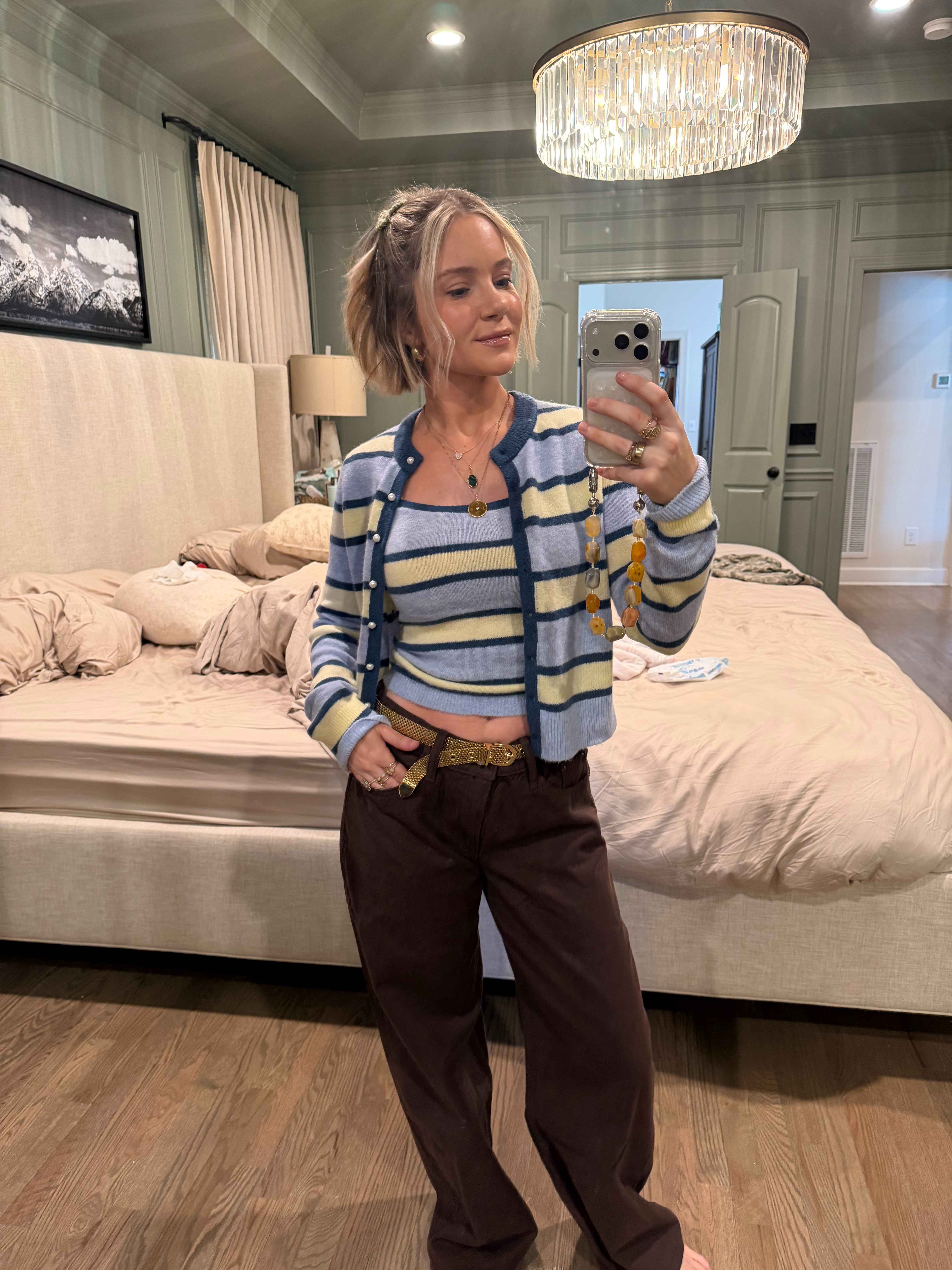 Loving all of the fun colors & accessories in this look! Love spicing up a good winter outfit! Wearing a XS in the sweater, XXS in the tank, and 24 short in the jeans! 

 #LTKootd