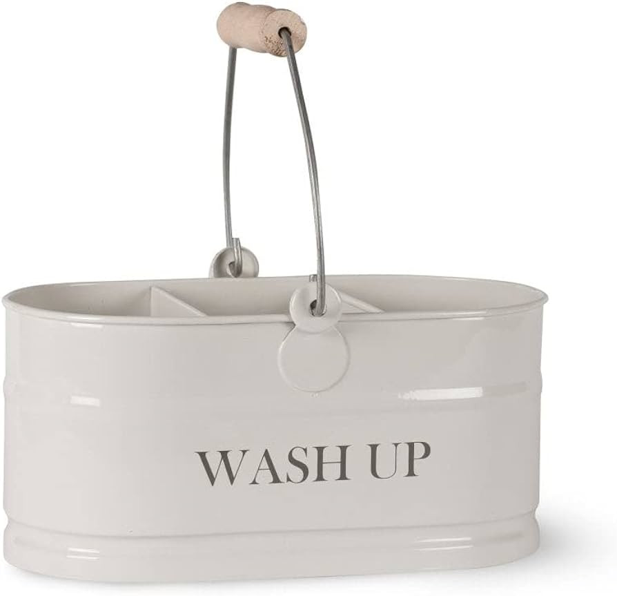Garden Trading Original Wash Up Sink Storage Caddy Crafted in Wipeable Chalk Steel | 3 Inner Comp... | Amazon (UK)