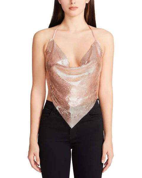 BARELY THERE METAL HALTER TOP ROSE GOLD | Steve Madden (US)
