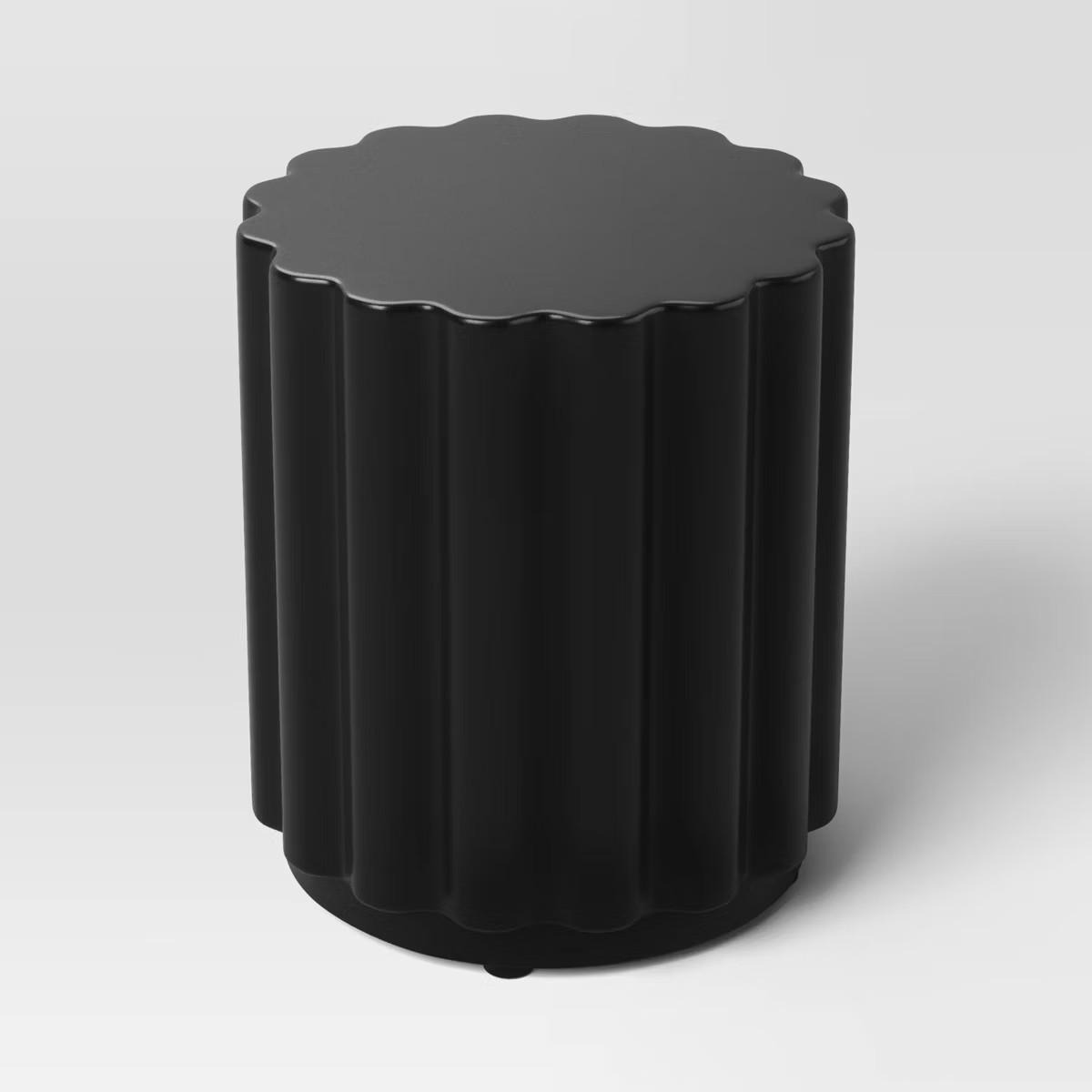 Scalloped Round Side Table Black - Room Essentials™ | Target