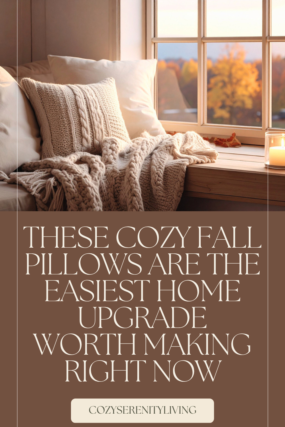 These Cozy Fall Pillows Are the Easiest Home Upgrade Worth Making Right Now

Chunky knit pillows and a matching throw blanket that instantly bring cozy fall vibes into any window nook or reading corner. Soft neutral cable-knit texture pairs beautifully with warm candlelight and a view of changing leaves, making it an easy living room refresh for the season. Worth every penny for how much warmth it adds. All finds linked in the title. #affiliatelink #cozyfallvibes #fallhomedecor

fall coffee table decor, fall decor living room, cozy home decor under $30, autumn home, fall decor ideas for the home, fall bedroom decor, simple fall decor, cozy fall vibes, fall home decor ideas, home organization finds 

 #LTKxWalmart

#LTKSeasonal #LTKHome