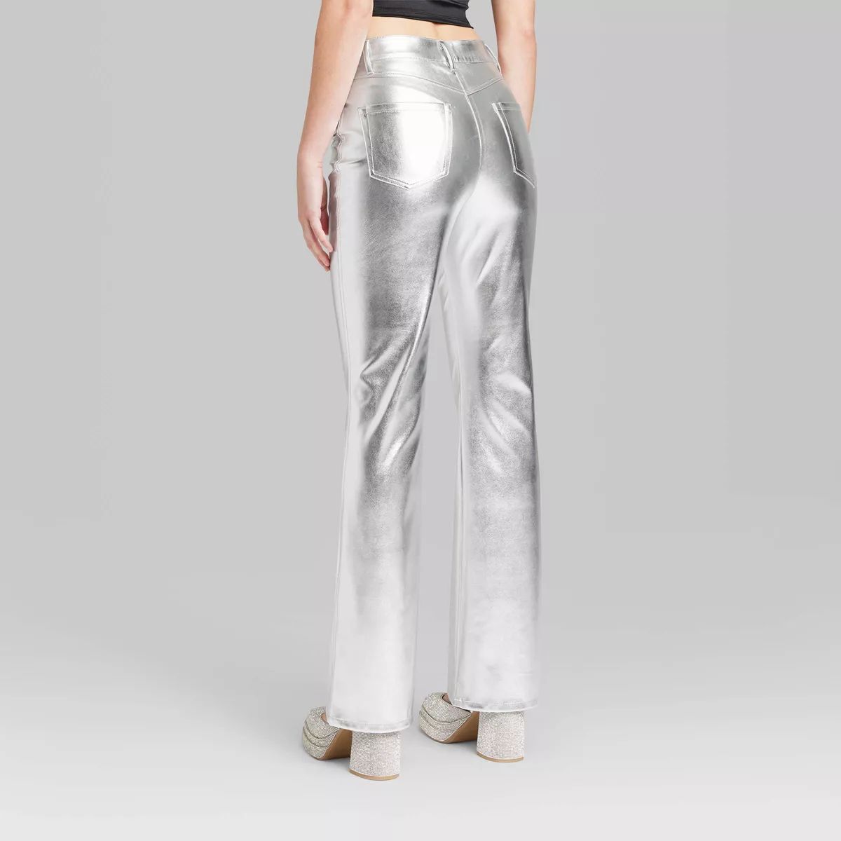 Women's High-Rise Metallic Flare Pants - Wild Fable™ | Target