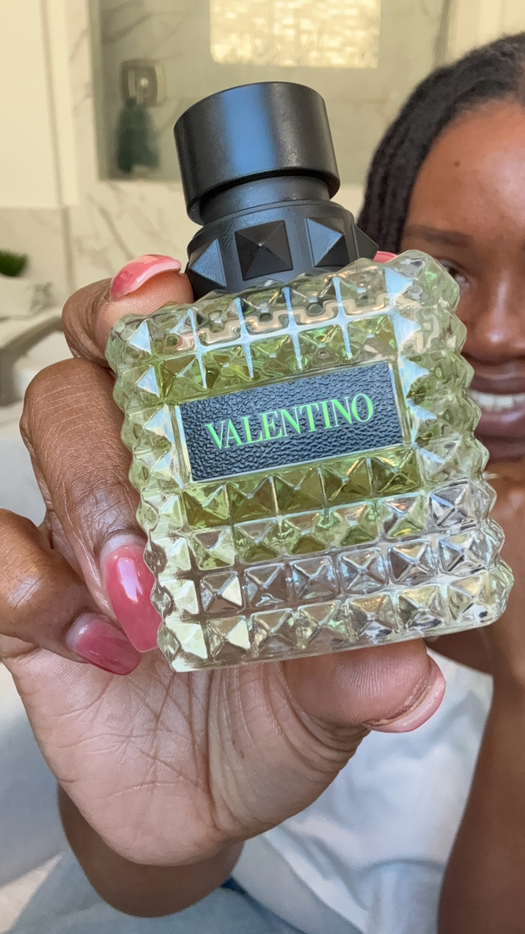 Today’s scent of the day is featuring Donna Born in Roma Green Extravaganza and I’m obsessed. 

My goal was to go a little more fresh on the scent to accentuate the green tea in the top so I layered it up with Sand and Fogs Bergamont Bliss and Phlur’s Father Figure and it’s amazing. 

While it’s green and fresh, it’s still sweet and grounded from the vanilla and I absolutely can’t stop smelling myself. 

Green Extravaganza is my favorite out of ask the flankers and I’ve got so many more ways I’m thinking about layering her that I can’t wait to share with you. 

Until then, check out everything belt and we’ll come back and take about Oswa later cause she’s my girl for moisturizing and keeping my body shining! 

#LTKmorningroutine #LTKstorytime #LTKselfcare