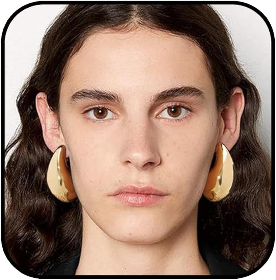 Bottega Dupes Ohrringe Chunky 18k Dupes Ohrringe Gold Hypoallergene Waterdrop Golden Earring Leic... | Amazon (DE)