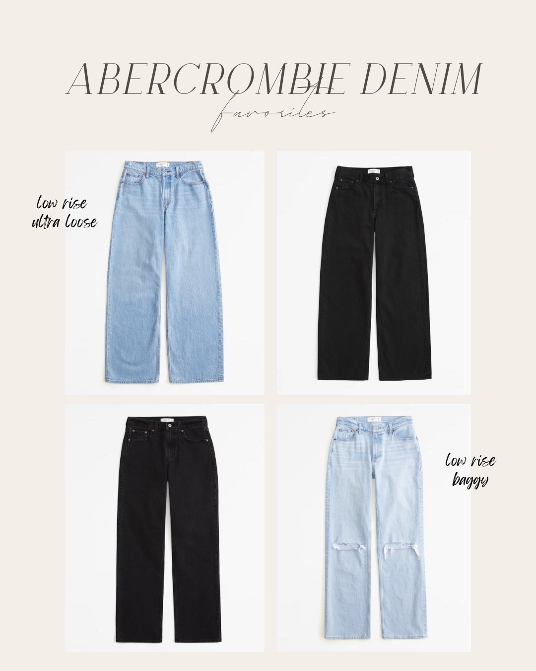 Sharing some of my favorite jeans from the Abercrombie denim sale 

#LTKootd #LTKSeasonal