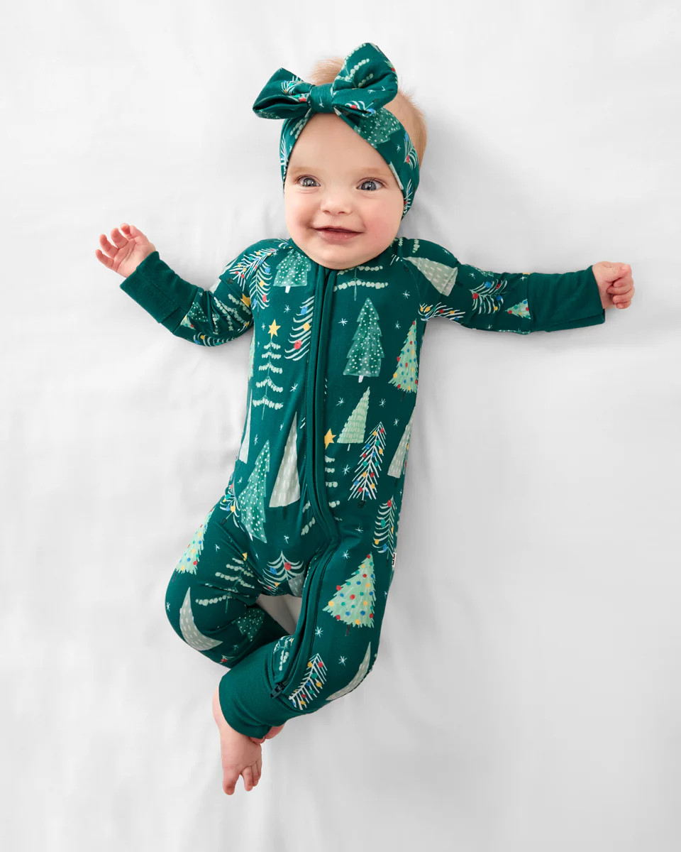 Twinkling Trees Luxe Bow Headband | Little Sleepies