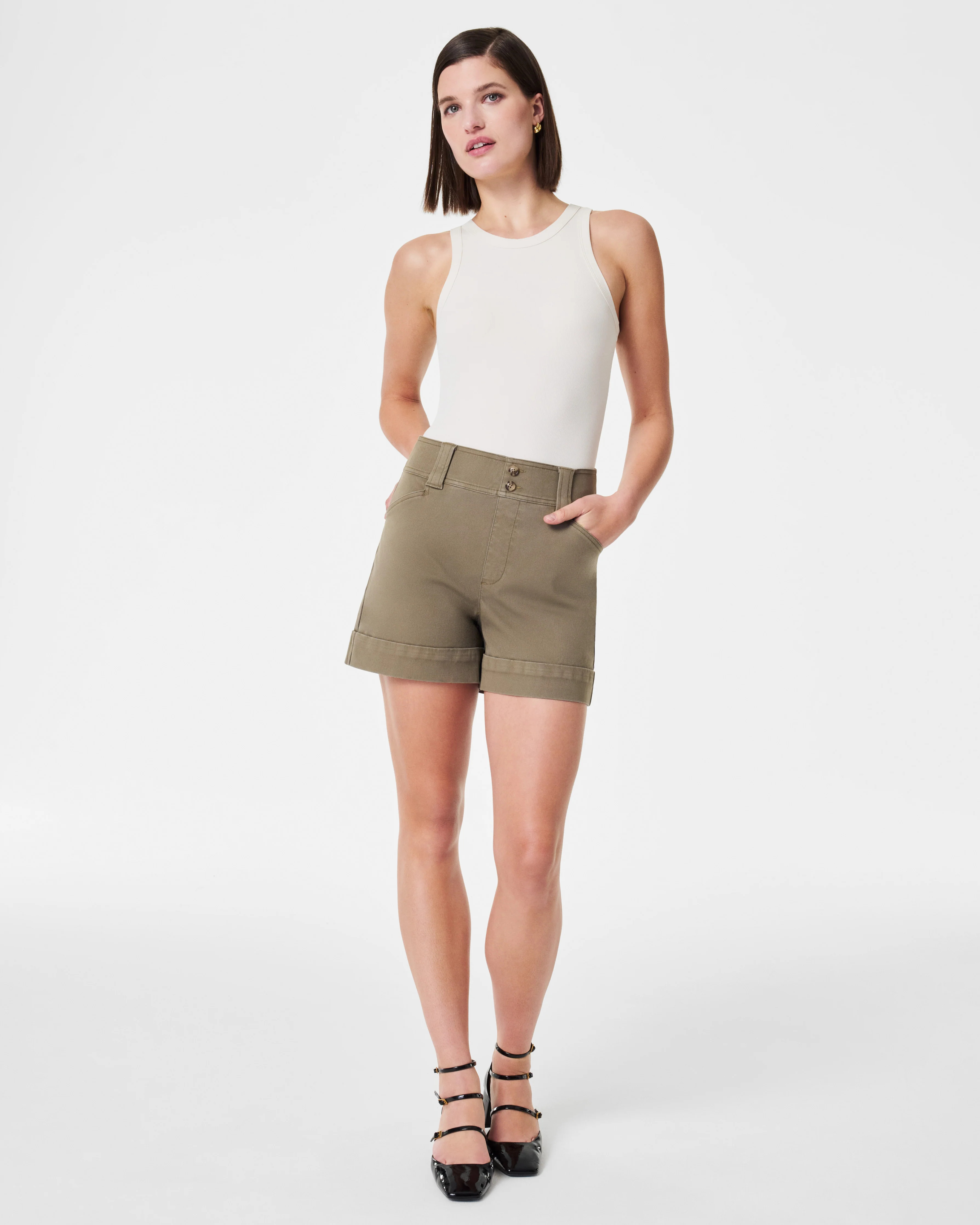 Stretch Twill Trouser Short | Spanx