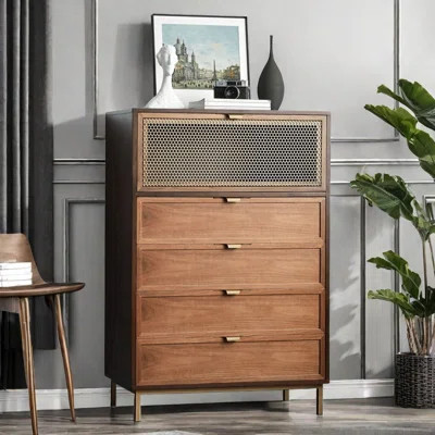 Modern Brown Wooden Accent Cabinet | Wayfair North America