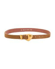 Suede Skinny Belt With Chubby Buckle | TJ Maxx