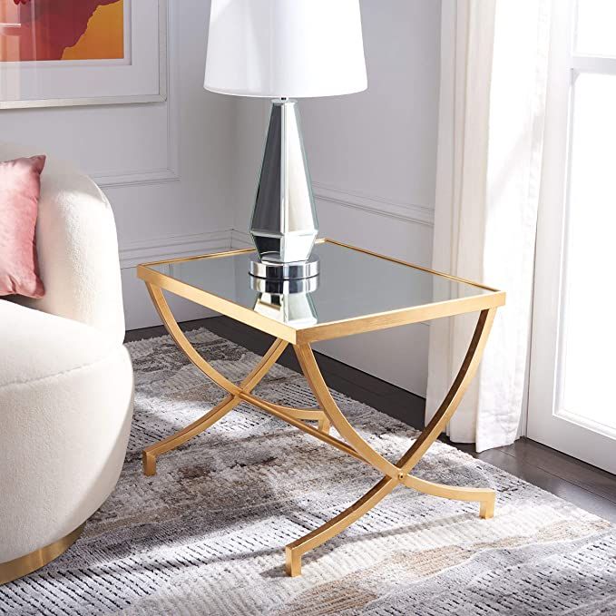 Safavieh Home Collection Maureen Gold Accent Table | Amazon (US)