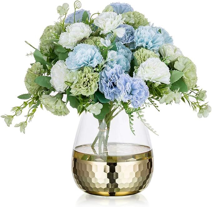 Glass Flower Arrangement Vases with Golden Honeycomb Floral Vase Decor Dining Table Centerpieces ... | Amazon (US)